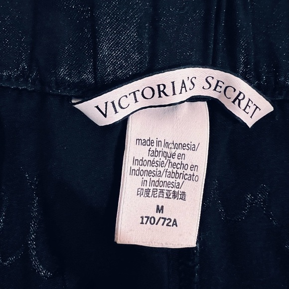 🔥Victoria’s Secret Black Satin Shorts with White Trim🔥 - Picture 5 of 5